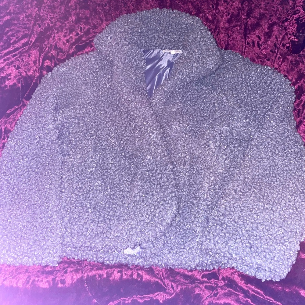 Fuzzy Grey Coat